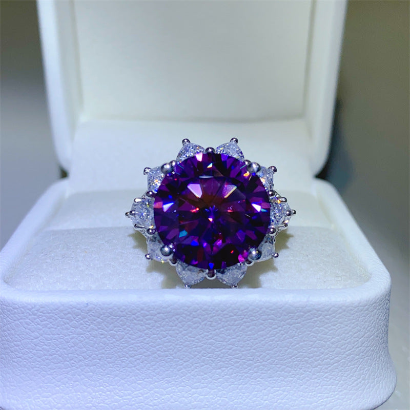 Purple 10-carat Moissanite Ring -R013