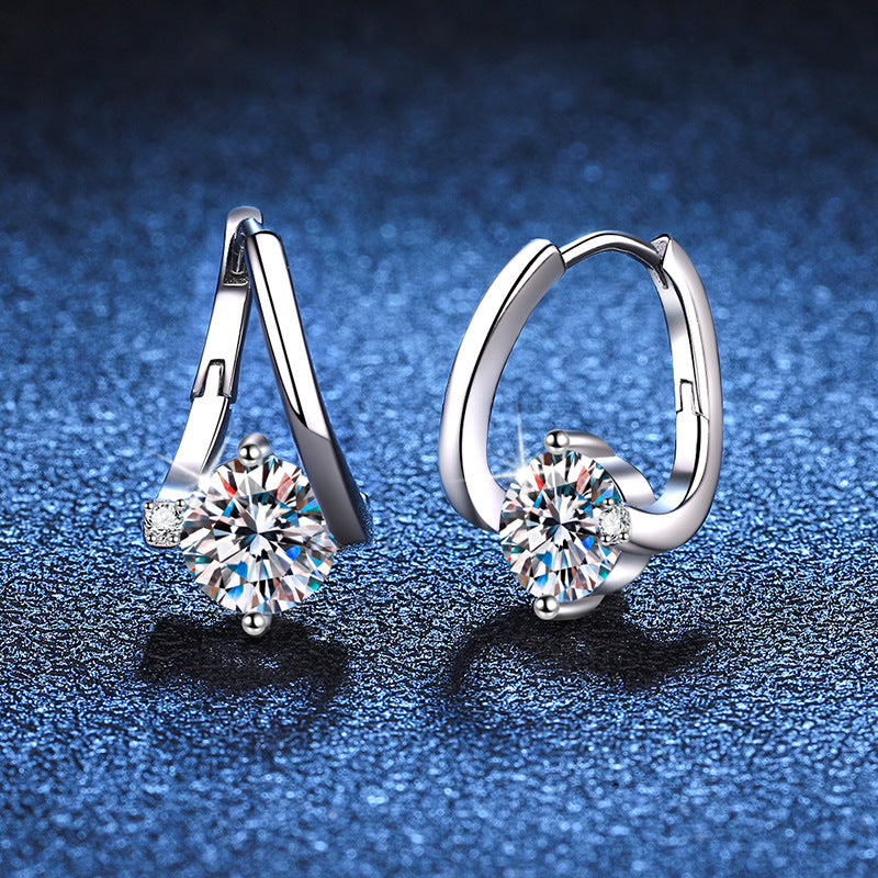 S925 Moissanite Earrings -E011