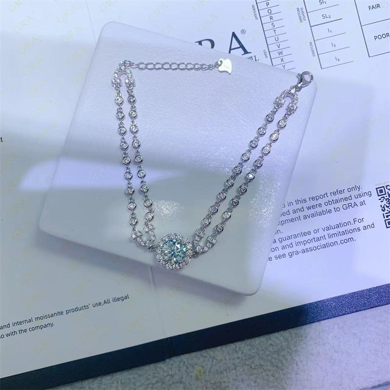 2 Carat Moissanite Bracelet Adjustable-B003