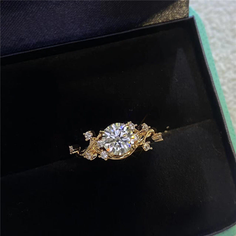 1 Carat Blooming Rose Moissanite Ring -R012