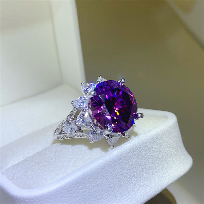 Purple 10-carat Moissanite Ring -R013