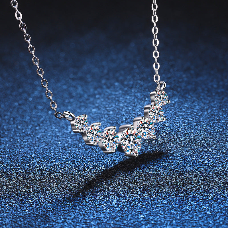 S925 Moissanite Necklace Simple Smile - N003