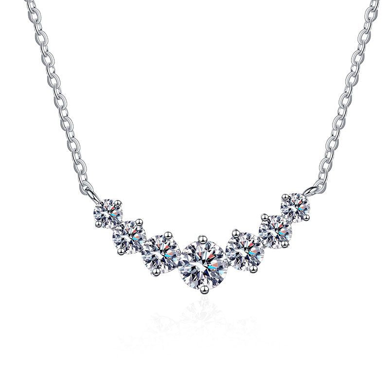 S925 Moissanite Necklace Simple Smile - N003